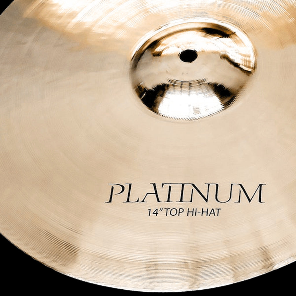 close Up of Rech Platinum 14" Hi Hat Cymbals