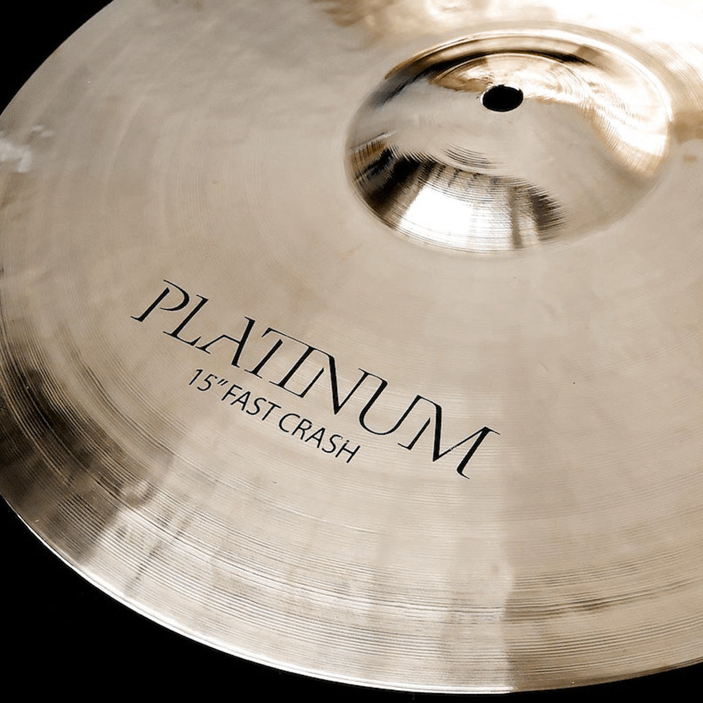 close up of Rech Platinum 15" Fast Crash Cymbal