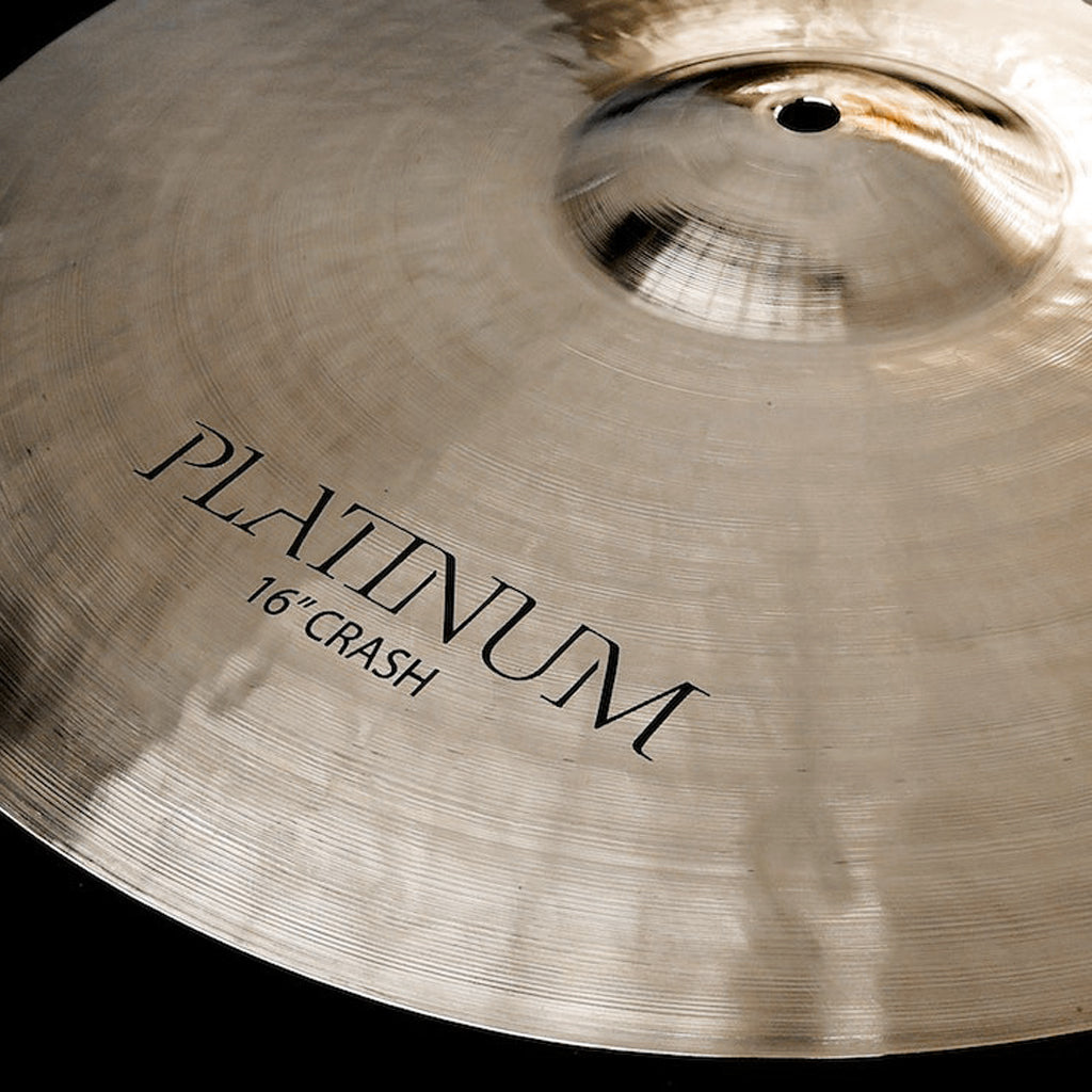 Close up of Rech Platinum 16" Crash Cymbal