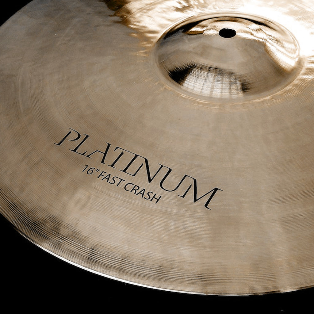Close up of Rech Platinum 16" Fast Crash Cymbal