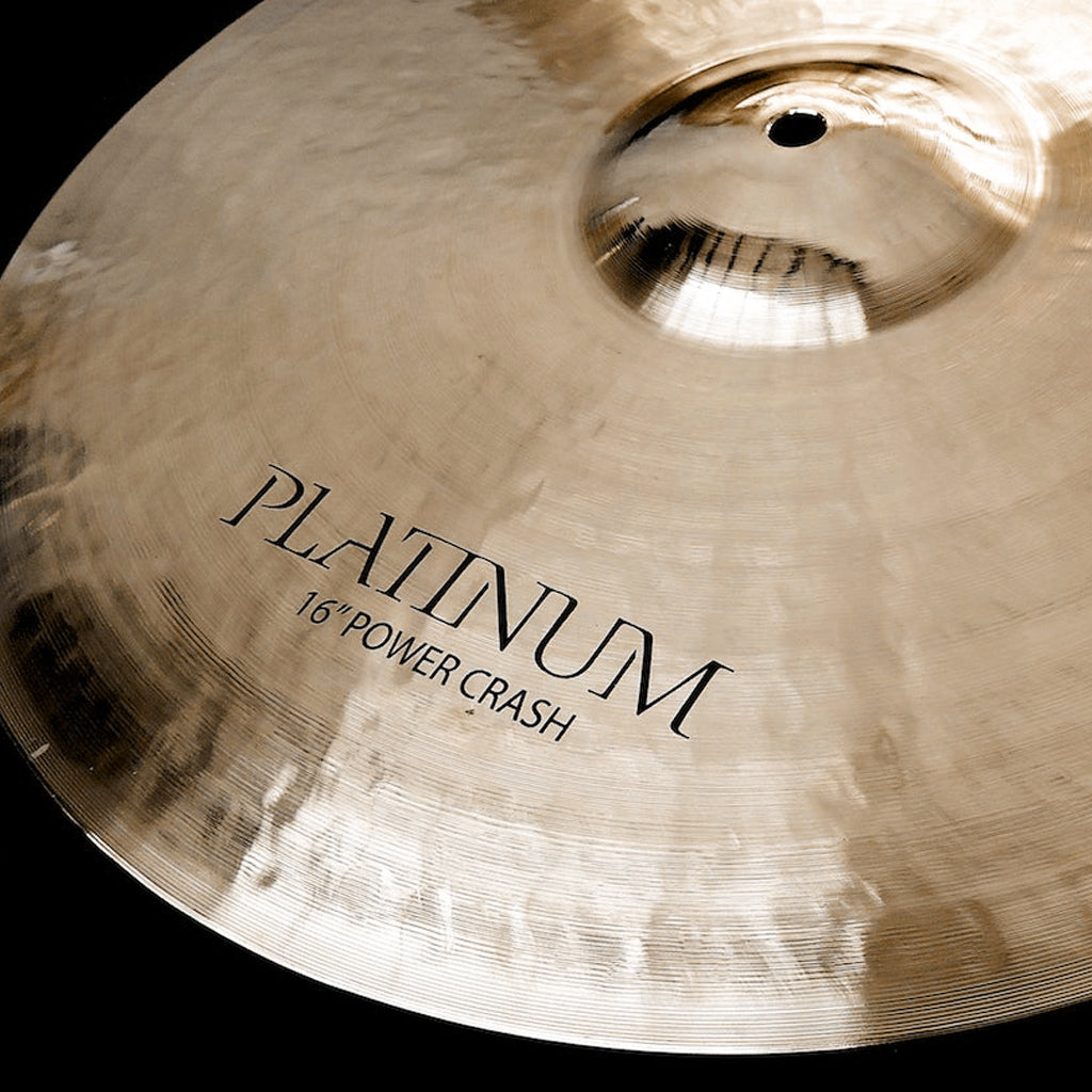 Close up of Rech Platinum 16" Power Crash Cymbal