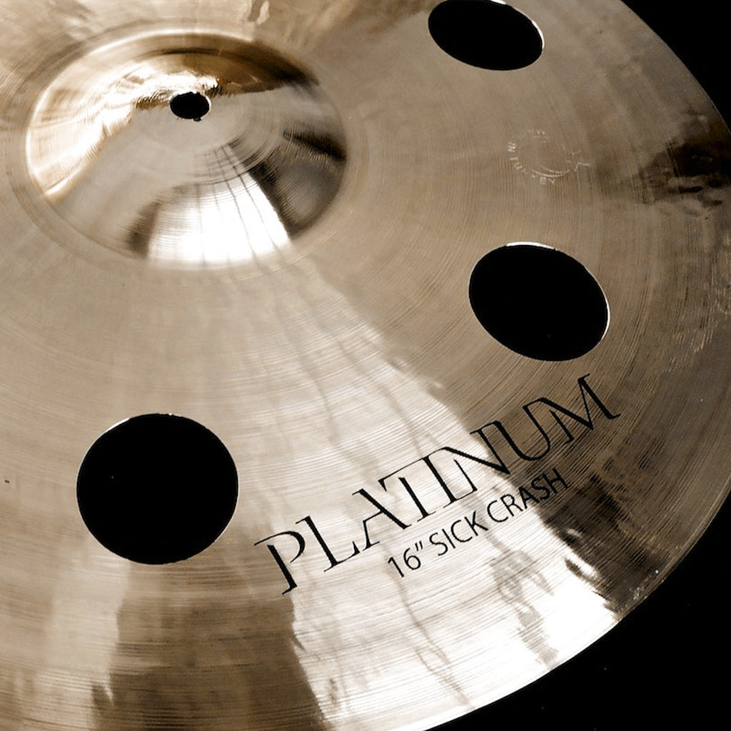 Close up of Rech Platinum 16" Sick Crash Cymbal