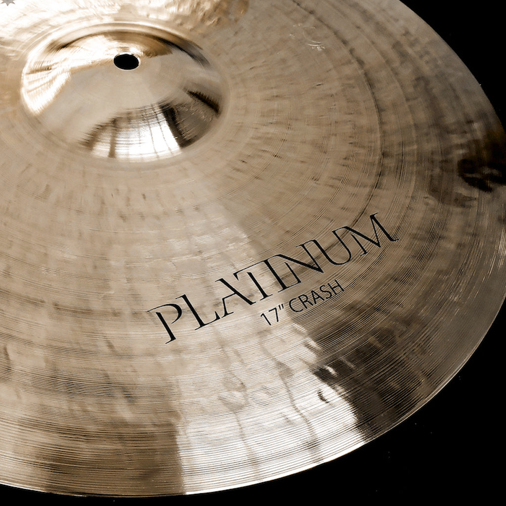 Close up of Rech Platinum 17" Crash Cymbal