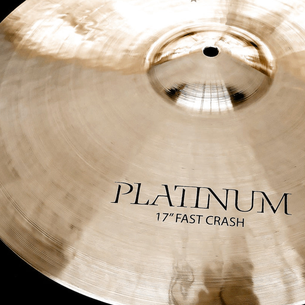 Close up of Rech Platinum 17" Fast Crash Cymbal