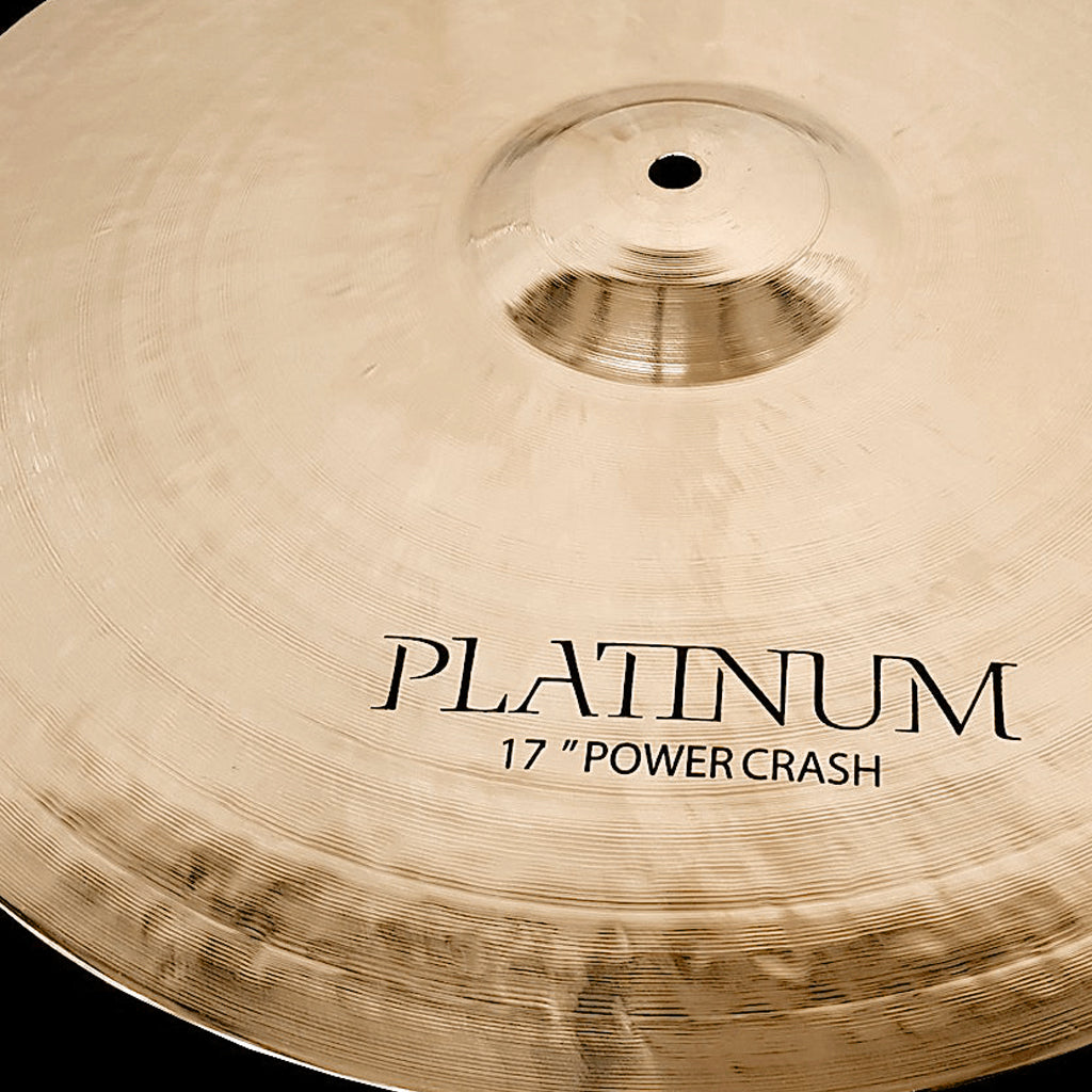 Close up of Rech Platinum 17" Power Crash Cymbal