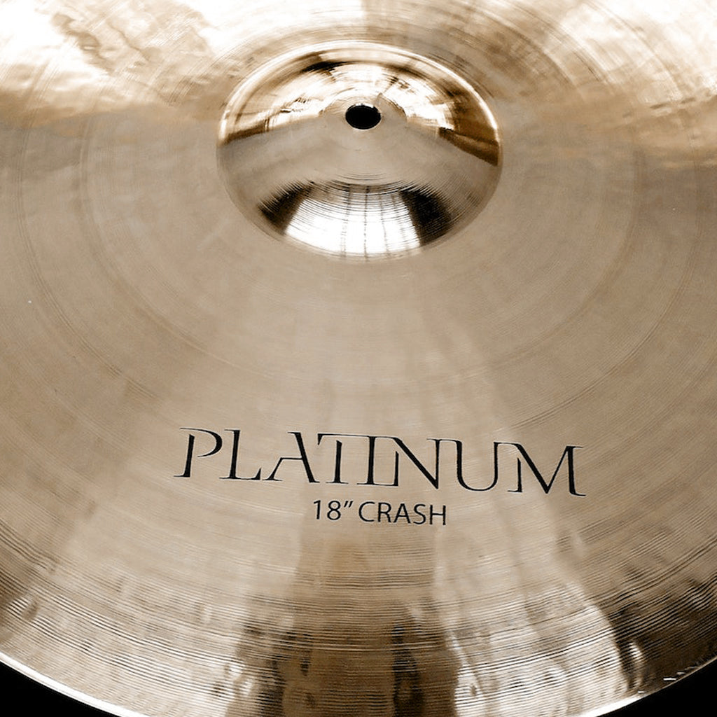 Close up of Rech Platinum 18" Crash Cymbal
