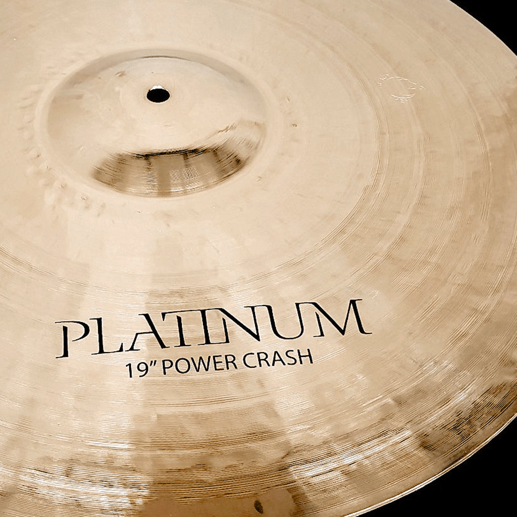 Close up of Rech Platinum 19" Power Crash Cymbal