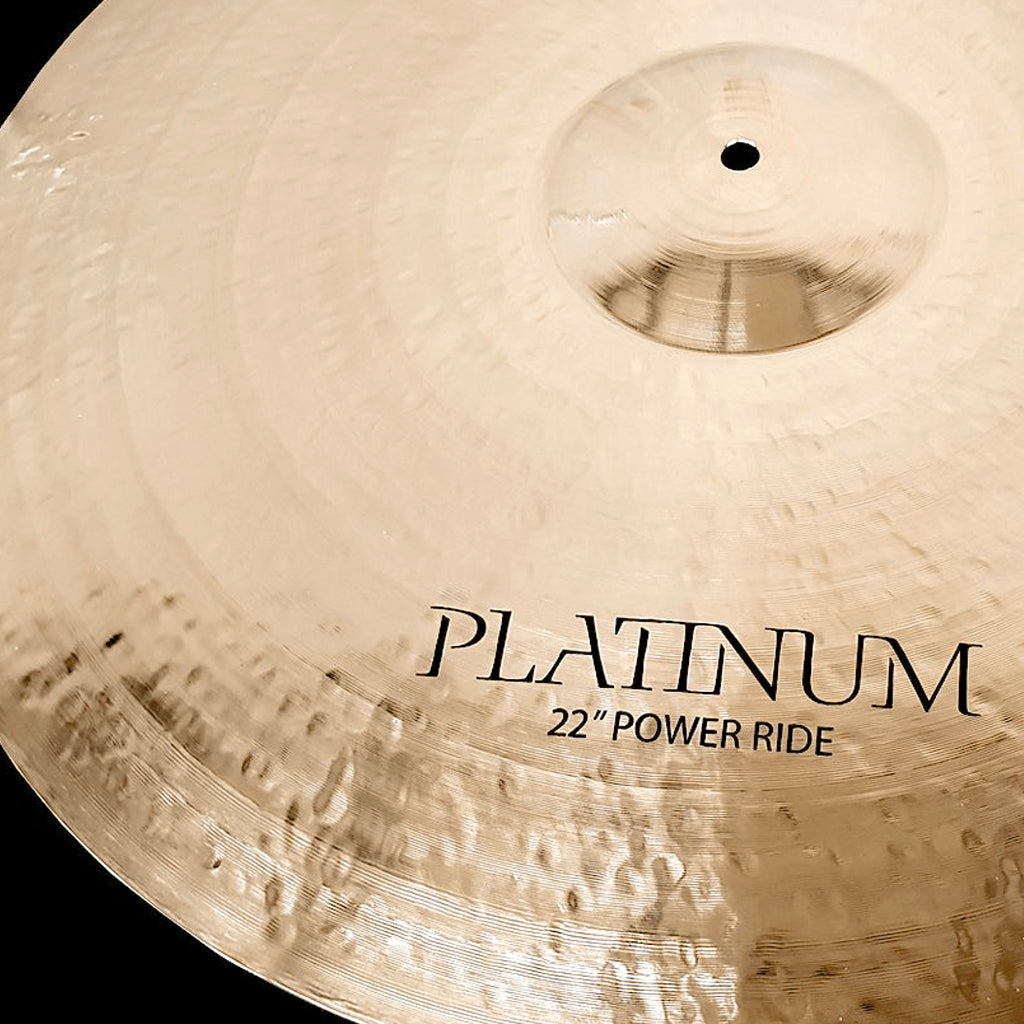 Close Up of Rech Platinum 22" Power Ride Cymbal