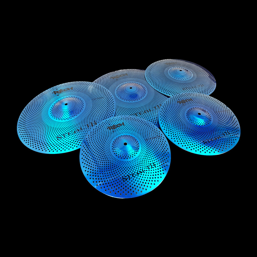 Rech Stealth Blue 5 Piece Low Volume Cymbal Pack Set