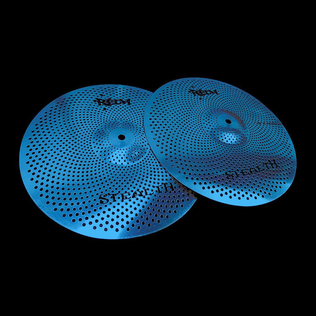 Rech Stealth 13" Low Volume Hi Hat Cymbals - Blue