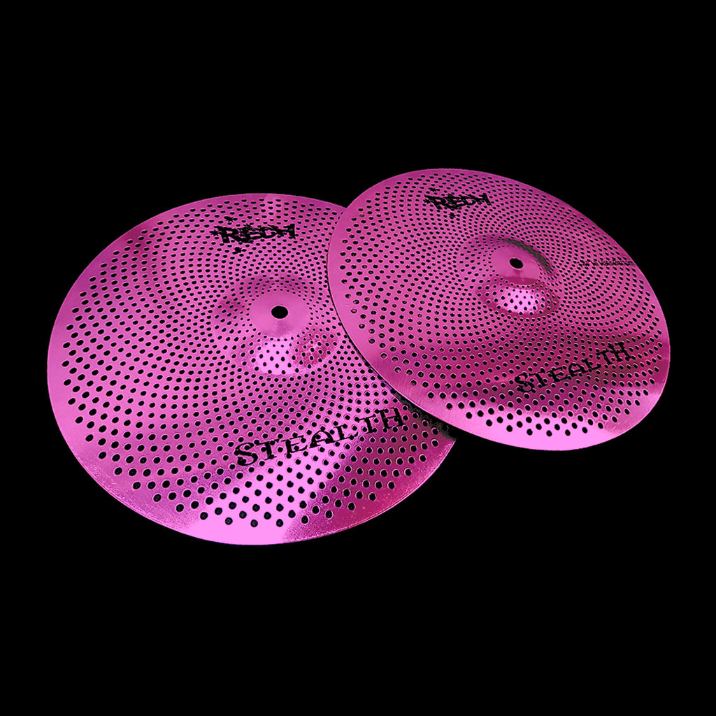 Rech Stealth 14" Low Volume Hi Hat Cymbals - Purple