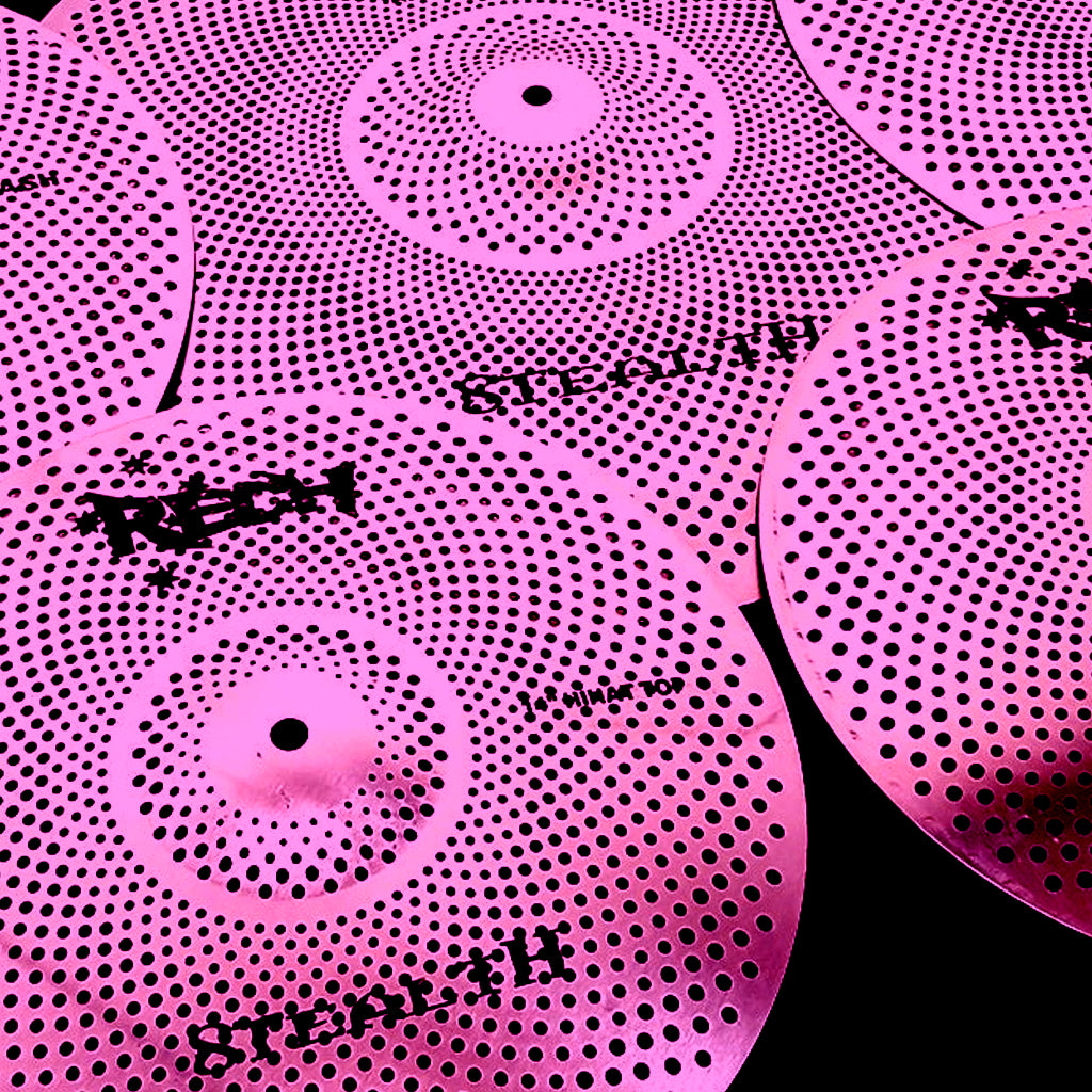 Rech Stealth Purple 5 Piece Low Volume Cymbal Pack Set + FREE Bag
