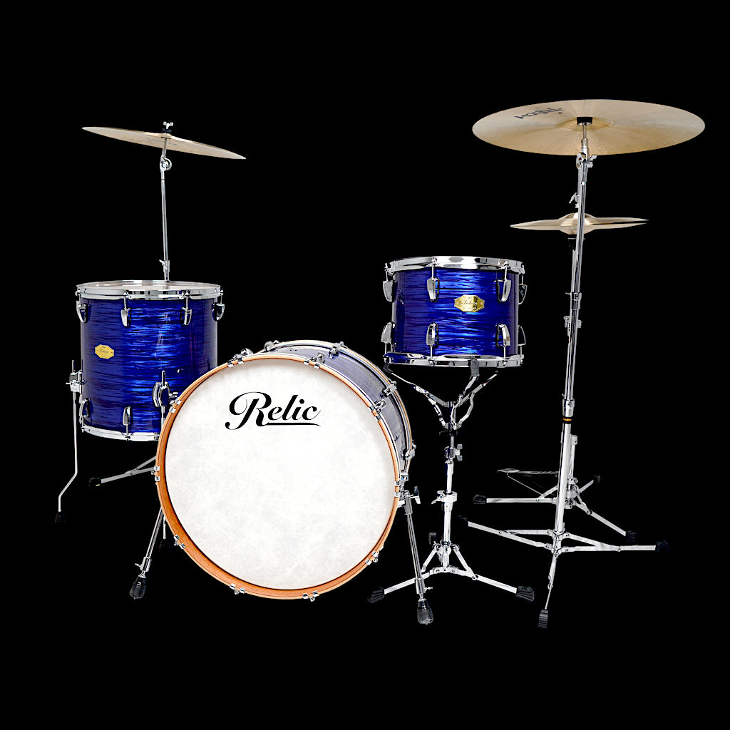 Relic Tribute Drum Kit Blue Oyster Vintage Drums Birch & Mahogany shells