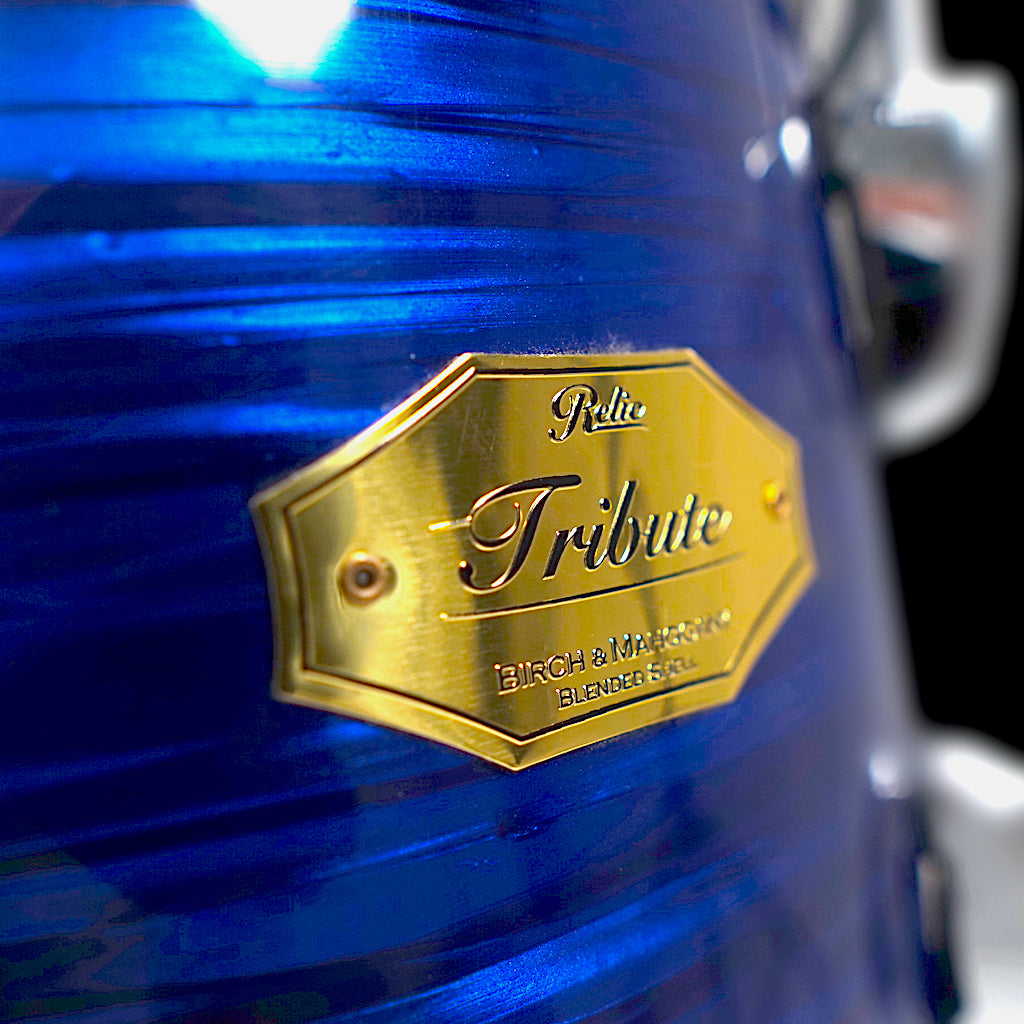 Relic Tribute Drum Kit Blue Oyster Vintage Drums Birch & Mahogany shells