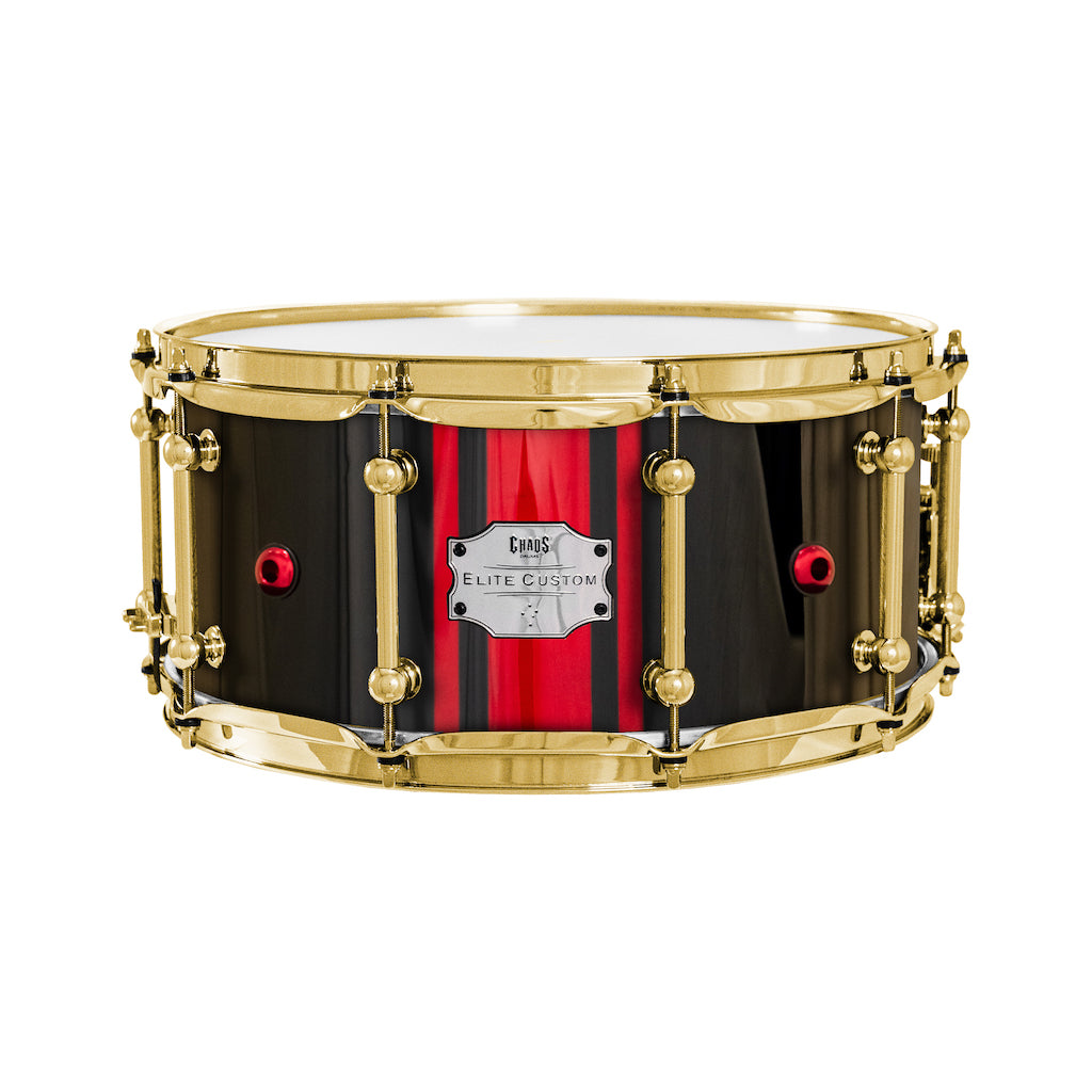 Chaos Elite Custom 14x6.5 Maple Re-Ring Snare Drum - Red GTS