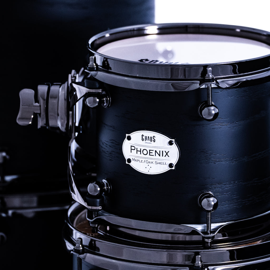 Chaos Phoenix II Maple & Oak Drum Kit - Satin Black