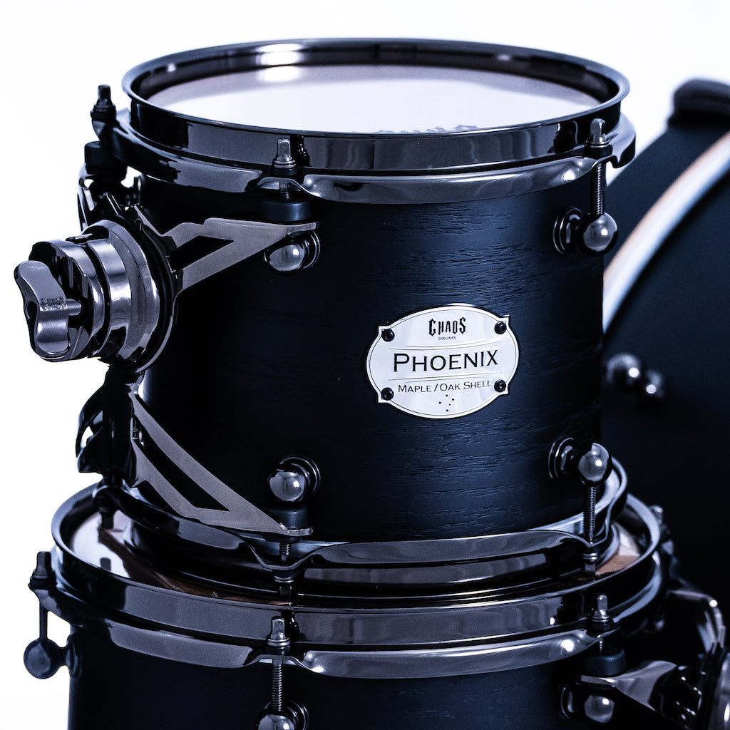 Chaos Phoenix II Maple & Oak Drum Kit - Satin Black
