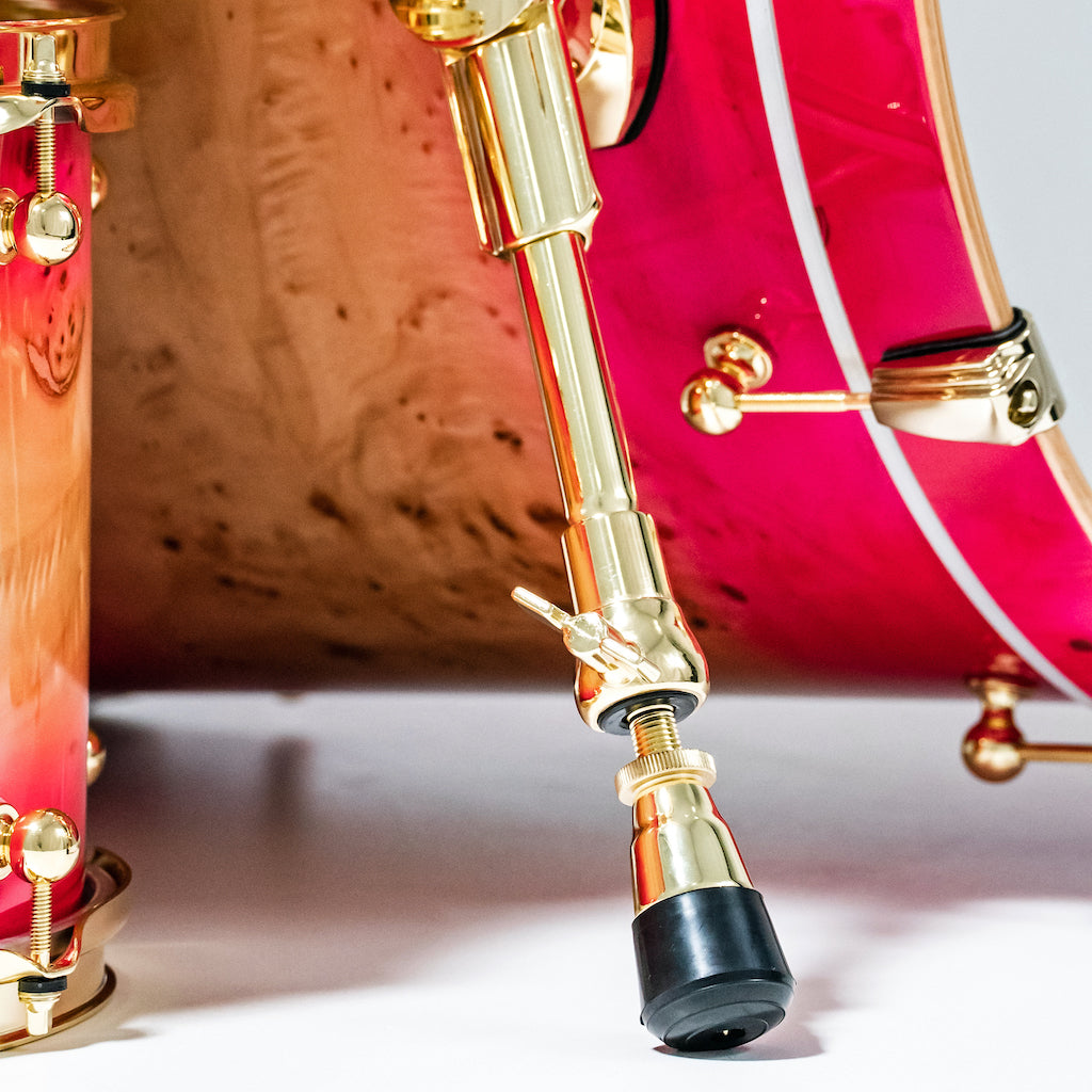 Chaos Elite Custom Drum Kit Maple & Mappa Burl Re-Rings - Pink Natural Burst