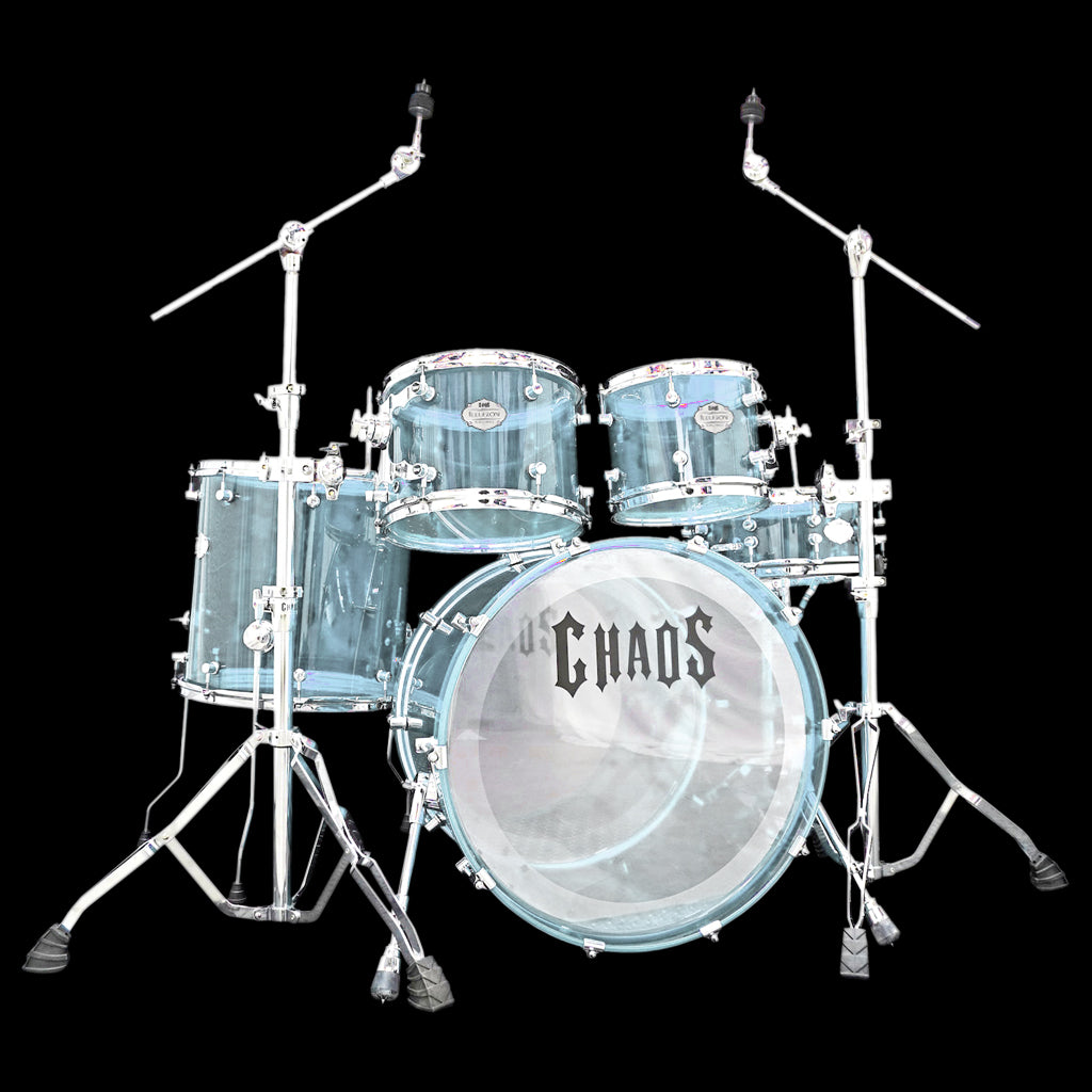 Chaos Illusion Acrylic Drum Kit - Ice Blue