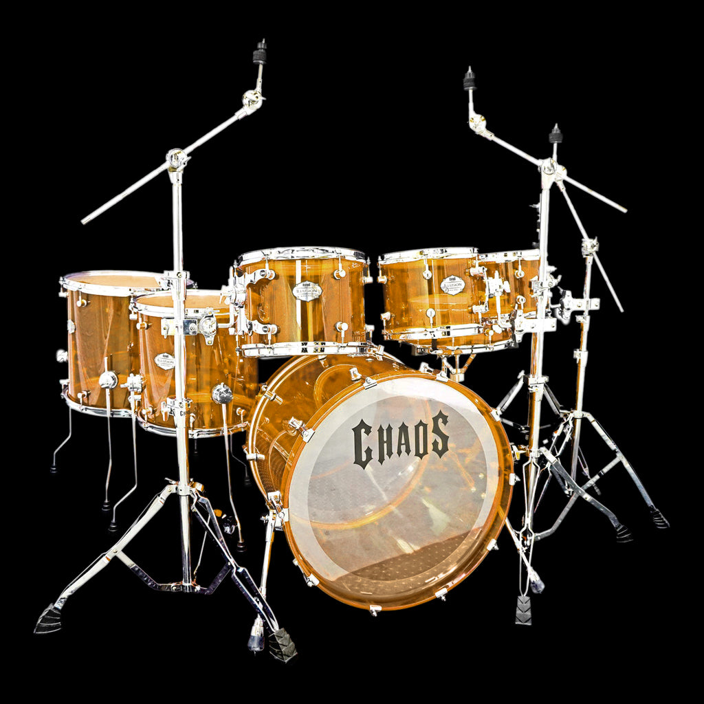 Chaos Illusion Acrylic Drum Kit - Amber