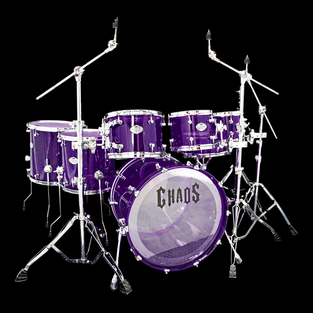 Chaos Illusion Acrylic Drum Kit - Purple