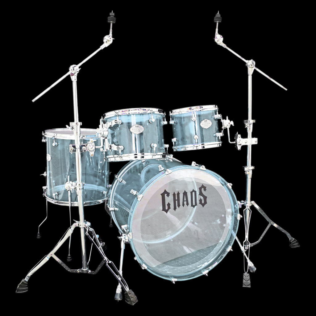 Chaos Illusion Acrylic Drum Kit - Ice Blue