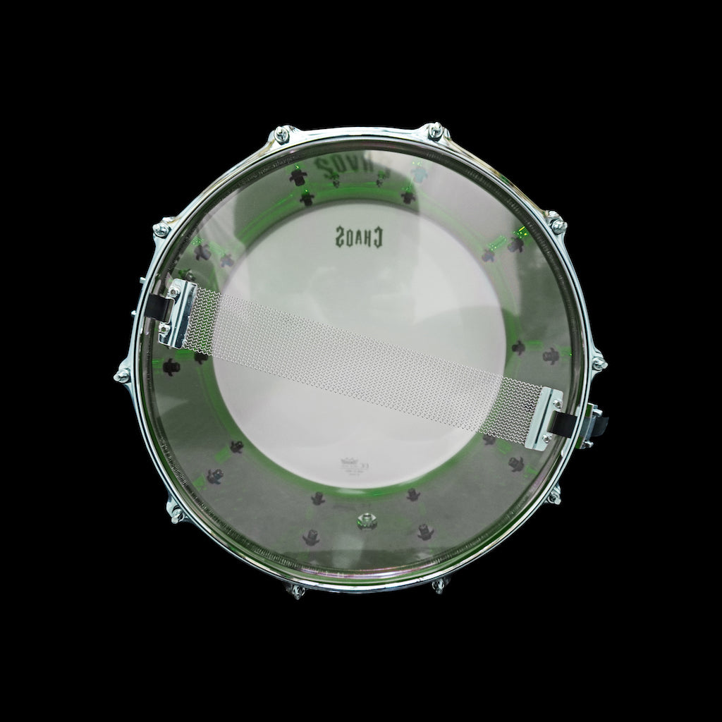 Chaos Illusion 13x6.5 Acrylic Snare Drum Bottom - Green