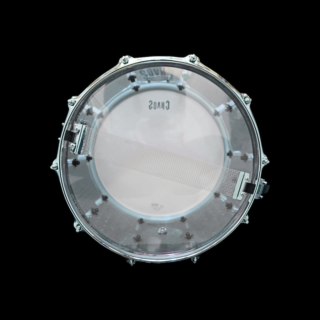 Chaos Illusion 13x6.5 Acrylic Snare Drum Bottom - Ice Blue