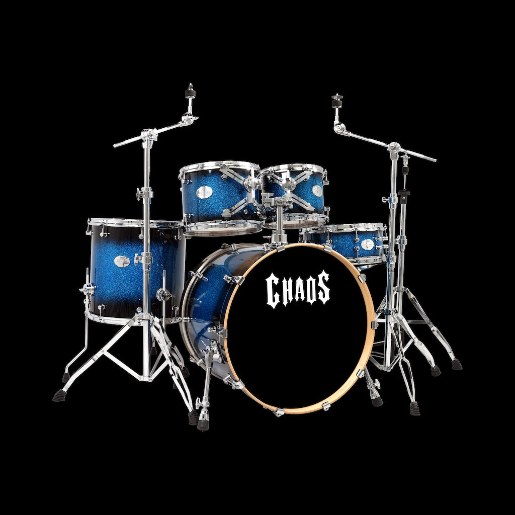 Chaos Legend Maple Drum Kit - Blue Sparkle Burst