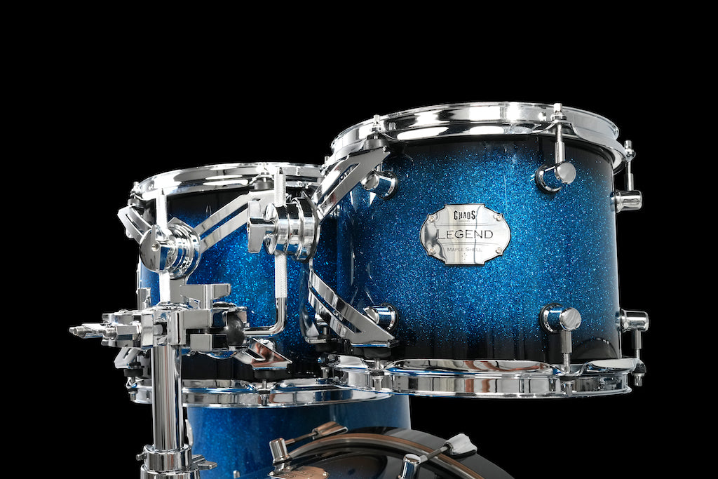 Chaos Legend Maple Drum Kit - Blue Sparkle Burst