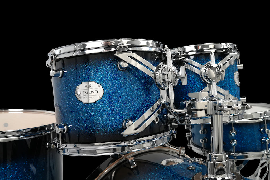 Chaos Legend Maple Drum Kit - Blue Sparkle Burst