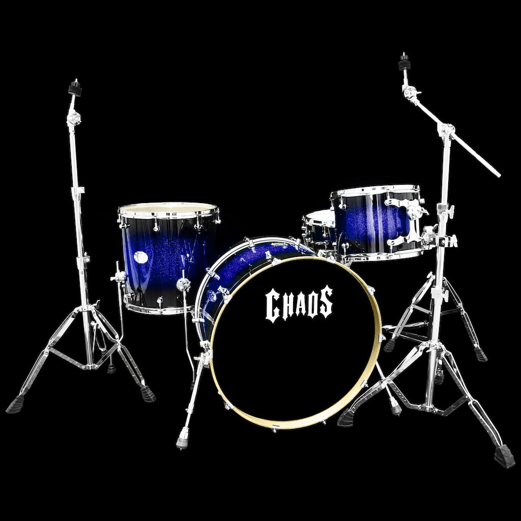 Chaos Legend Maple Drum Kit 3 Piece - Blue Sparkle Burst