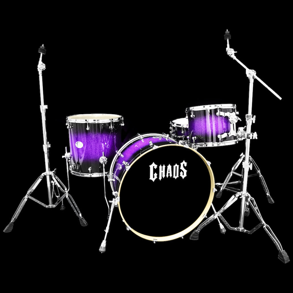Chaos Legend Maple Drum Kit 3 Piece - Purple Sparkle Burst