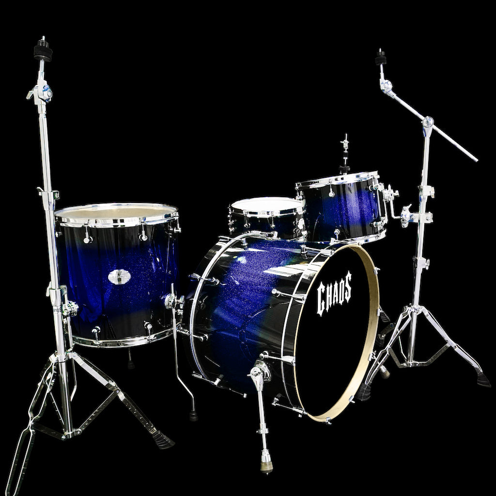 Chaos Legend Maple Drum Kit 3 Piece - Blue Sparkle Burst