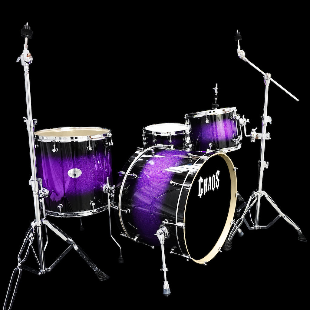 Chaos Legend Maple Drum Kit 3 Piece - Purple Sparkle Burst