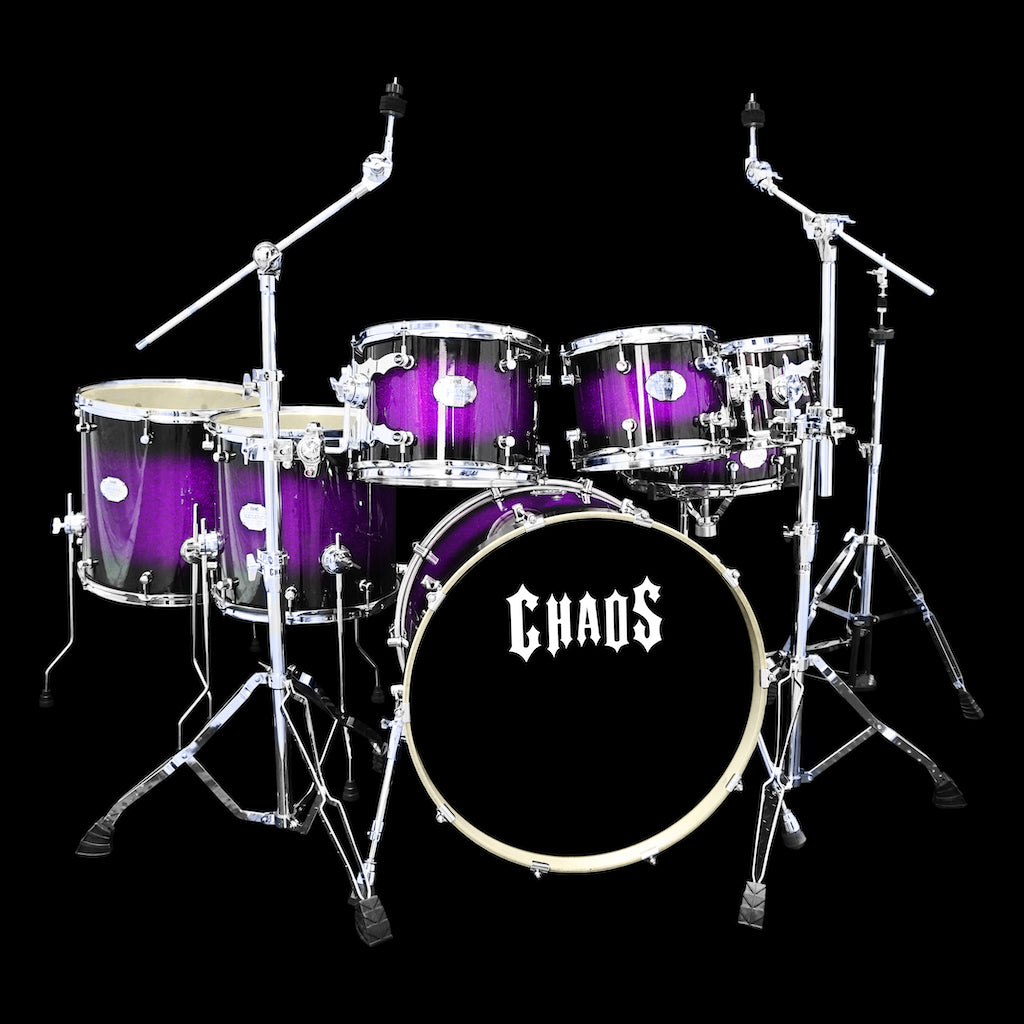 Chaos Legend Maple Drum Kit 7 Piece - Purple Sparkle Burst