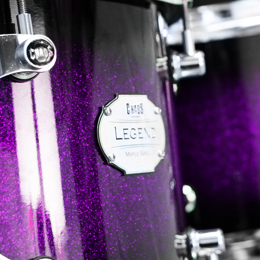 Chaos Legend Maple Drum Kit 7 Piece - Purple Sparkle Burst