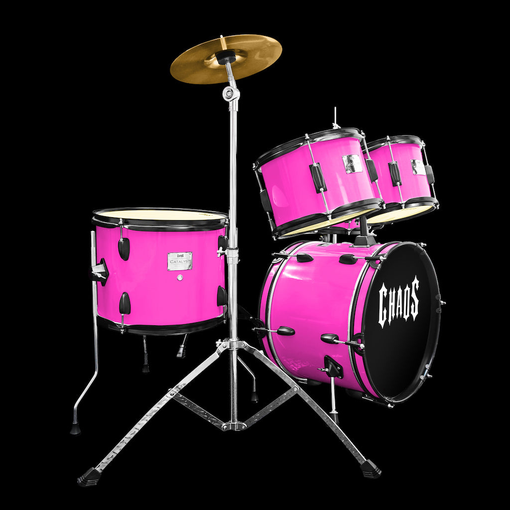 Chaos Catalyst Kids Beginner Junior Drum Kit Pink