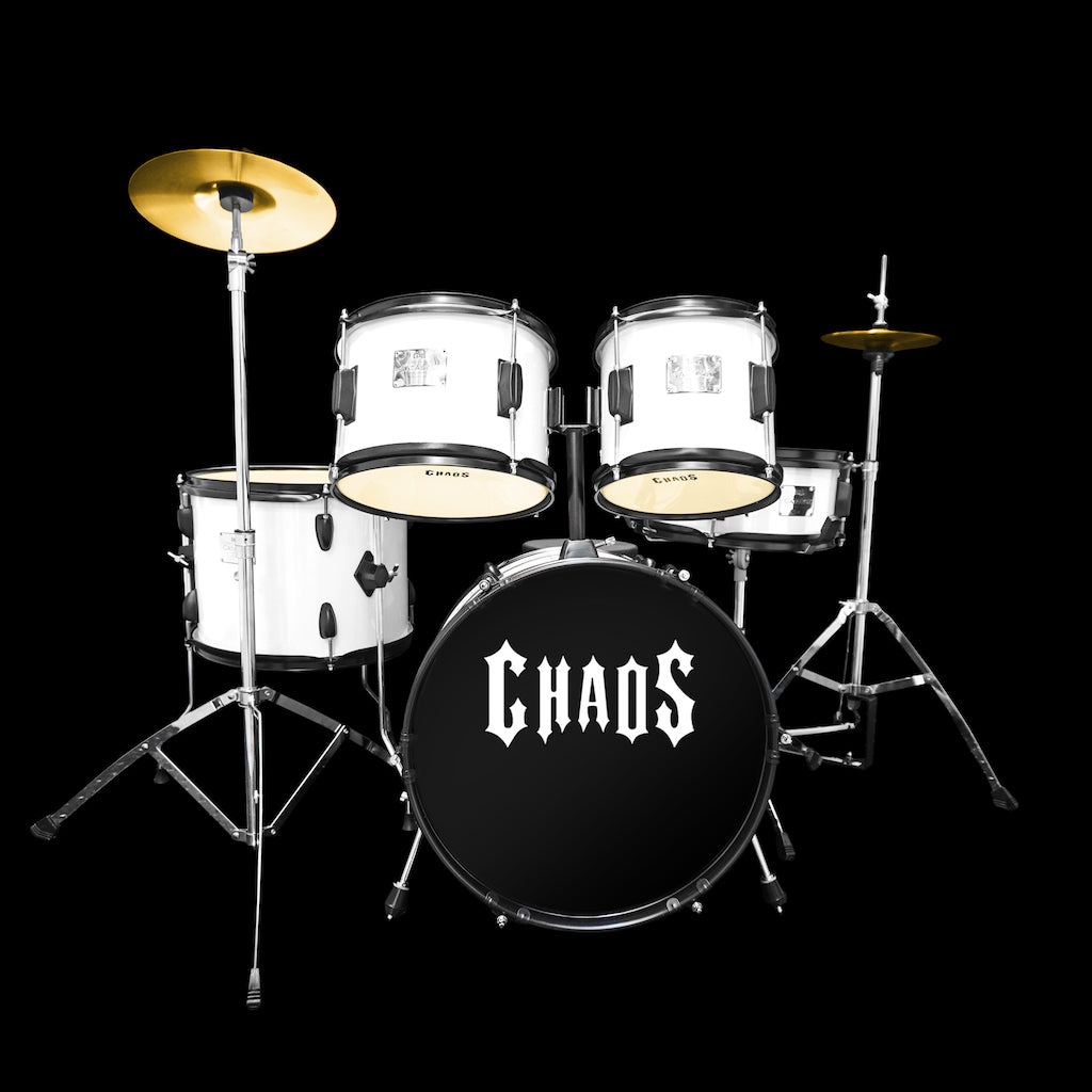 Chaos Catalyst Kids Beginner Junior Drum Kit - White