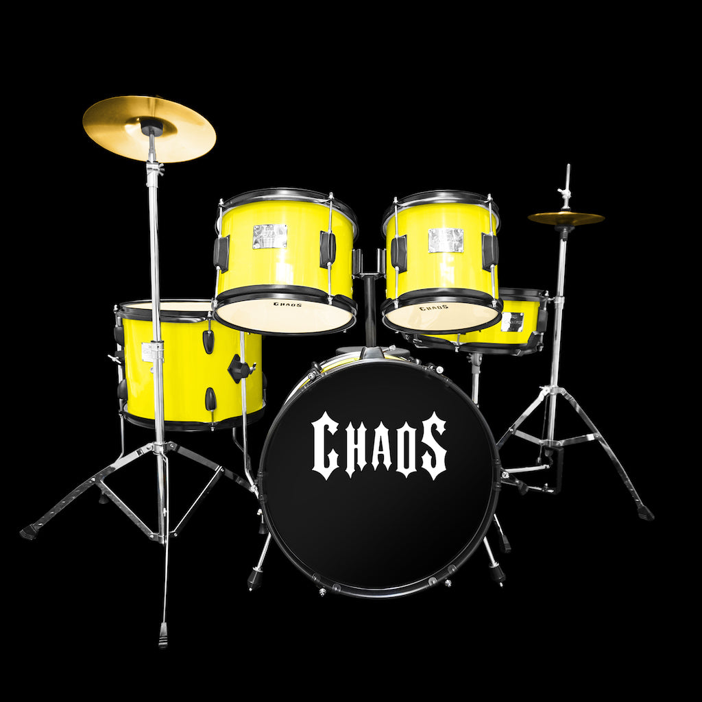 Chaos Catalyst Kids Beginner Junior Drum Kit - Yellow