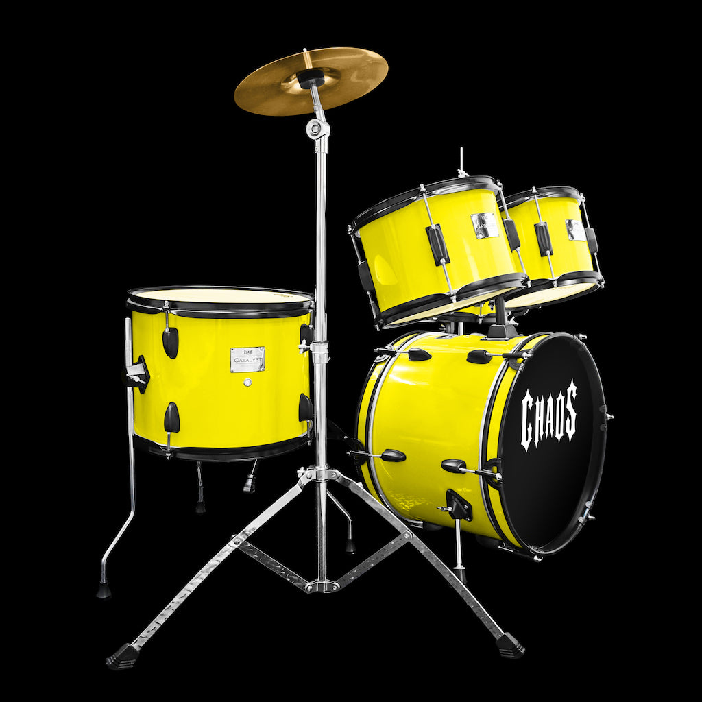 Chaos Catalyst Kids Beginner Junior Drum Kit - Yellow