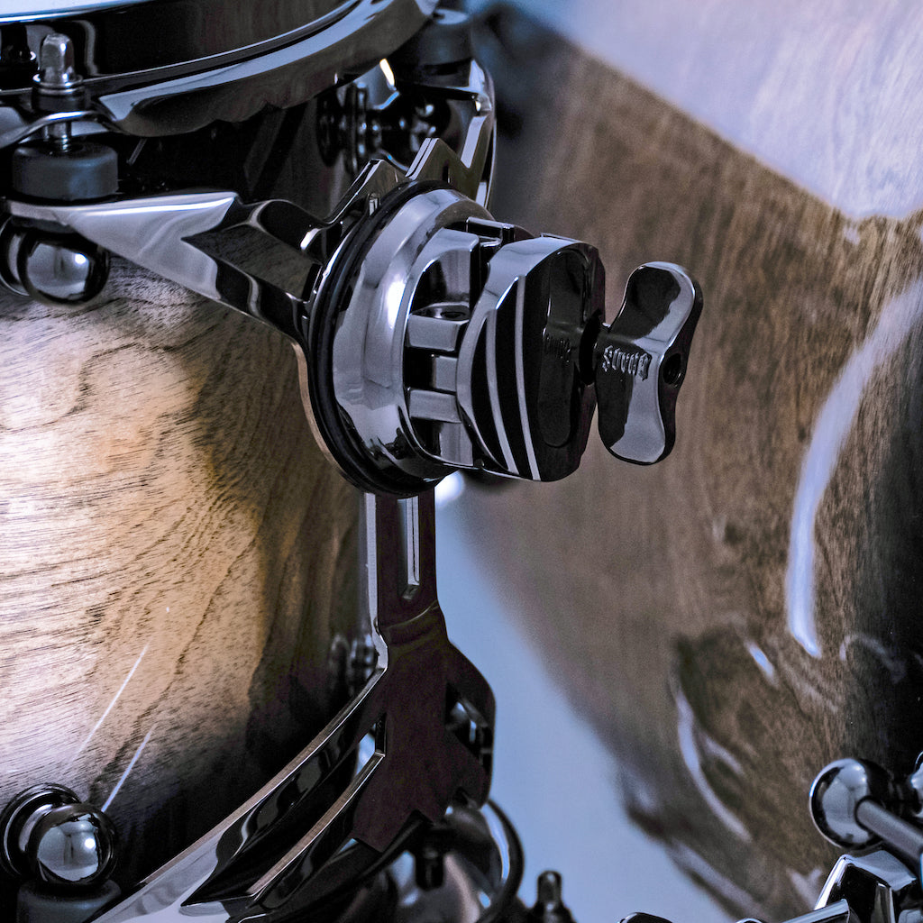 Chaos Elite Custom Drum Kit Birch & Bubinga - Black Natural Burst