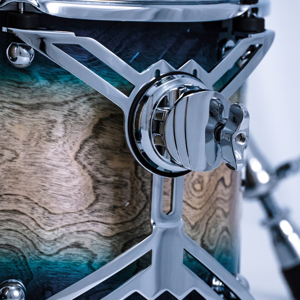 Chaos Elite Custom Drum Kit Birch & Bubinga - Blue Natural Burst