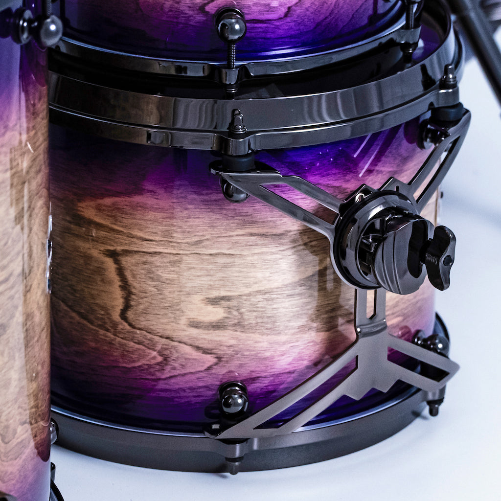Chaos Elite Custom Drum Kit Birch & Bubinga - Purple Natural Burst
