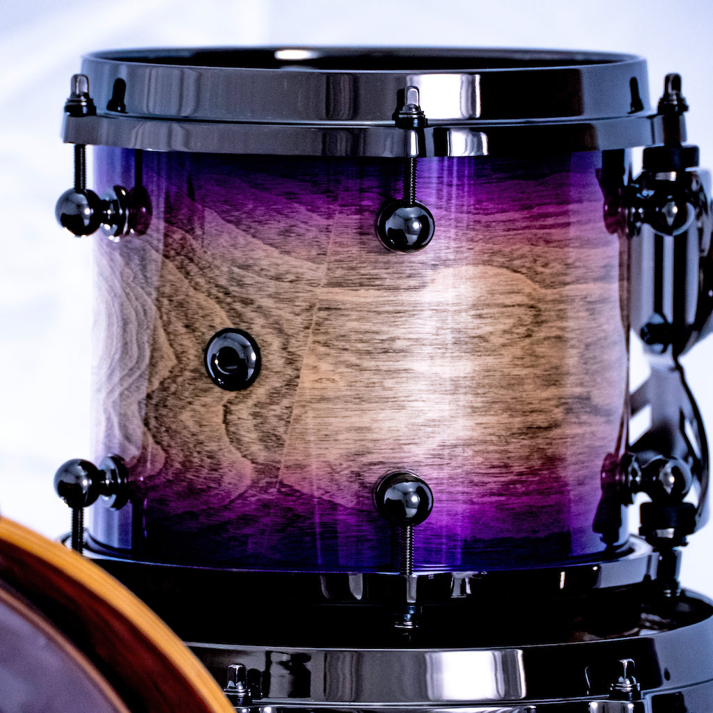 Chaos Elite Custom Drum Kit Birch & Bubinga - Purple Natural Burst