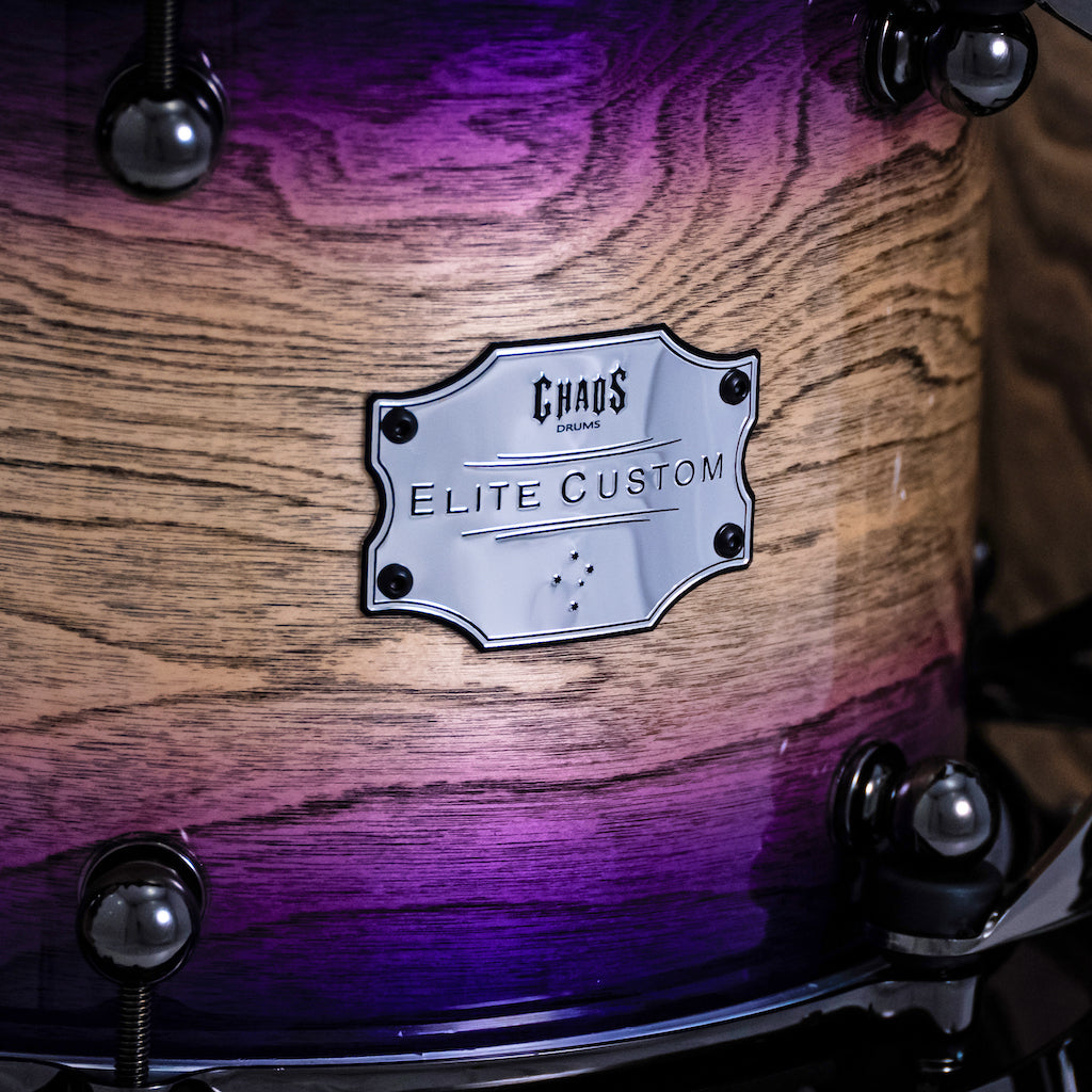 Chaos Elite Custom Drum Kit Birch & Bubinga - Purple Natural Burst