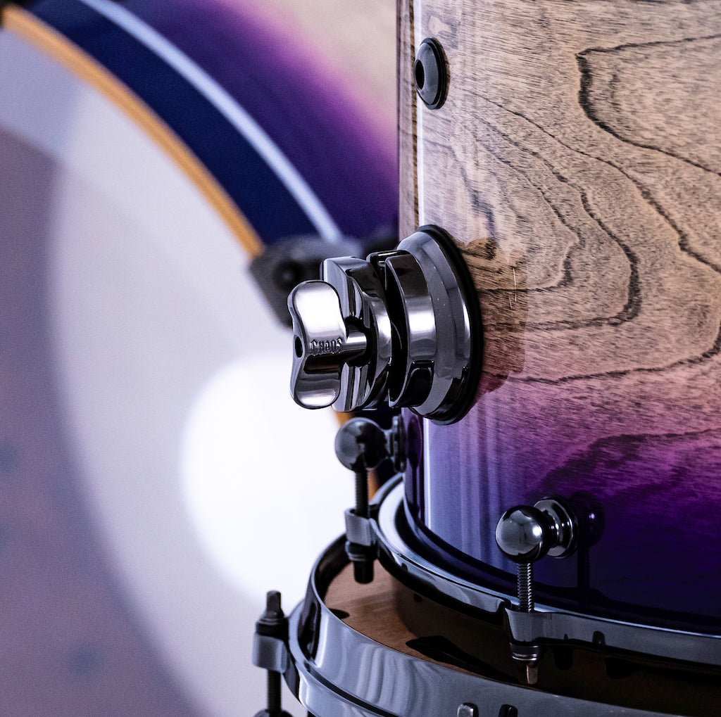 Chaos Elite Custom Drum Kit Birch & Bubinga - Purple Natural Burst
