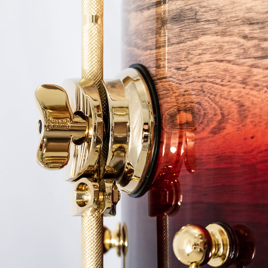 Chaos Elite Custom Drum Kit Birch & Bubinga - Red Natural Burst