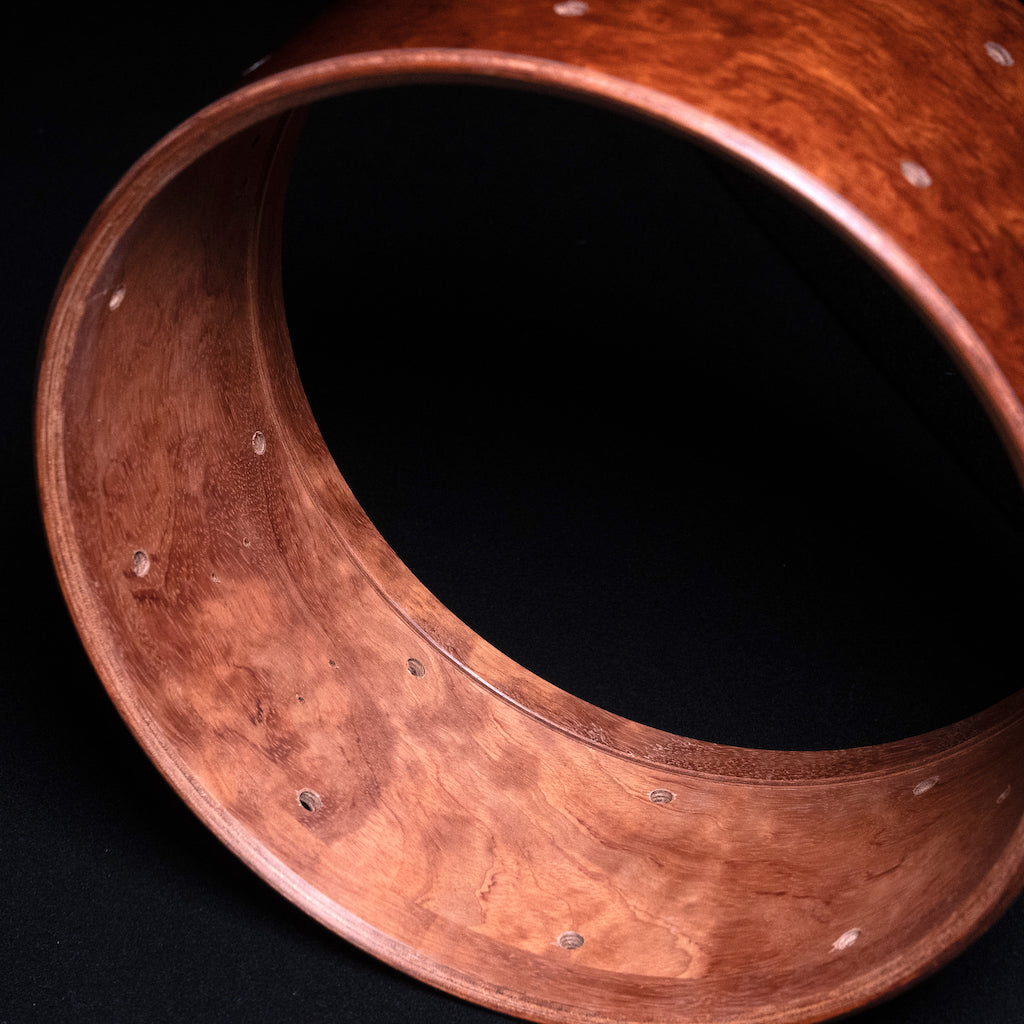 Chaos Elite Custom 14x5.5 Bubinga Re-Ring Snare Drum - Natural Gloss
