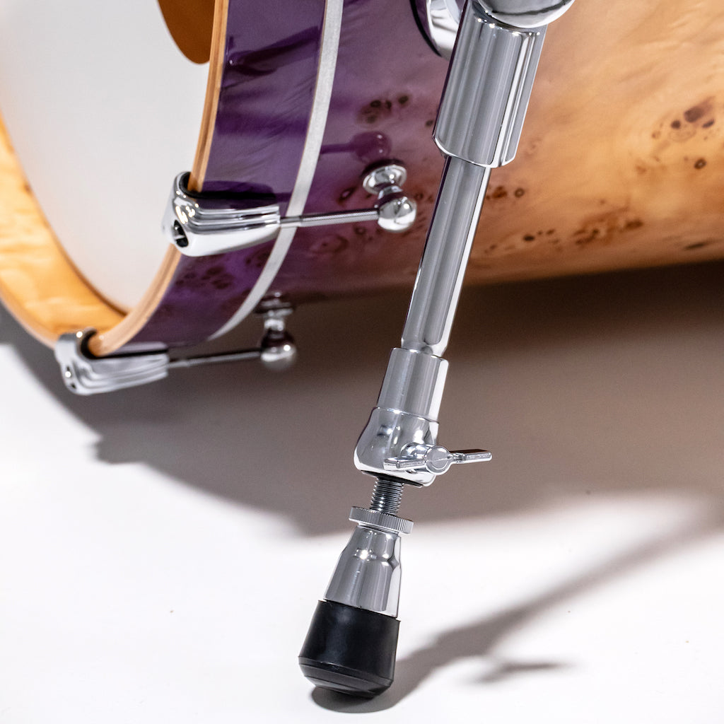 Chaos Elite Custom Drum Kit Maple & Mappa Burl Re-Rings - Purple Natural Burst